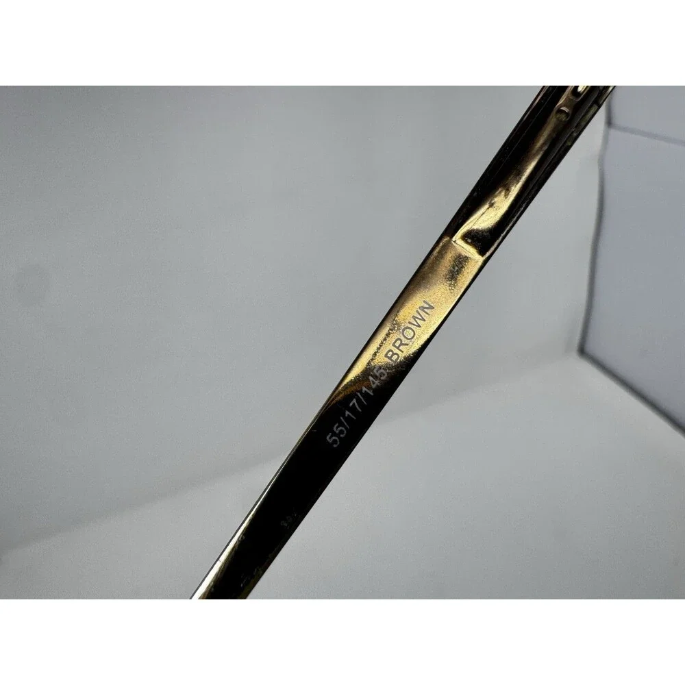 Enhance 3777 Brown Metal Semi Rimless Eyeglass Frames 55-17-145